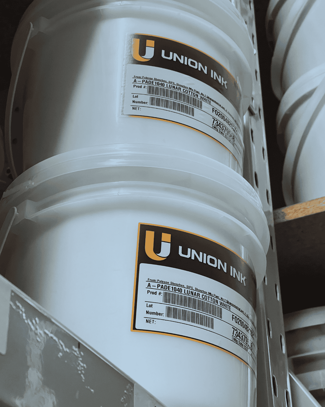 union ink lunar cotton white plastisol retailed at jones brothers for screenprinting on to t-shirts and hoodies