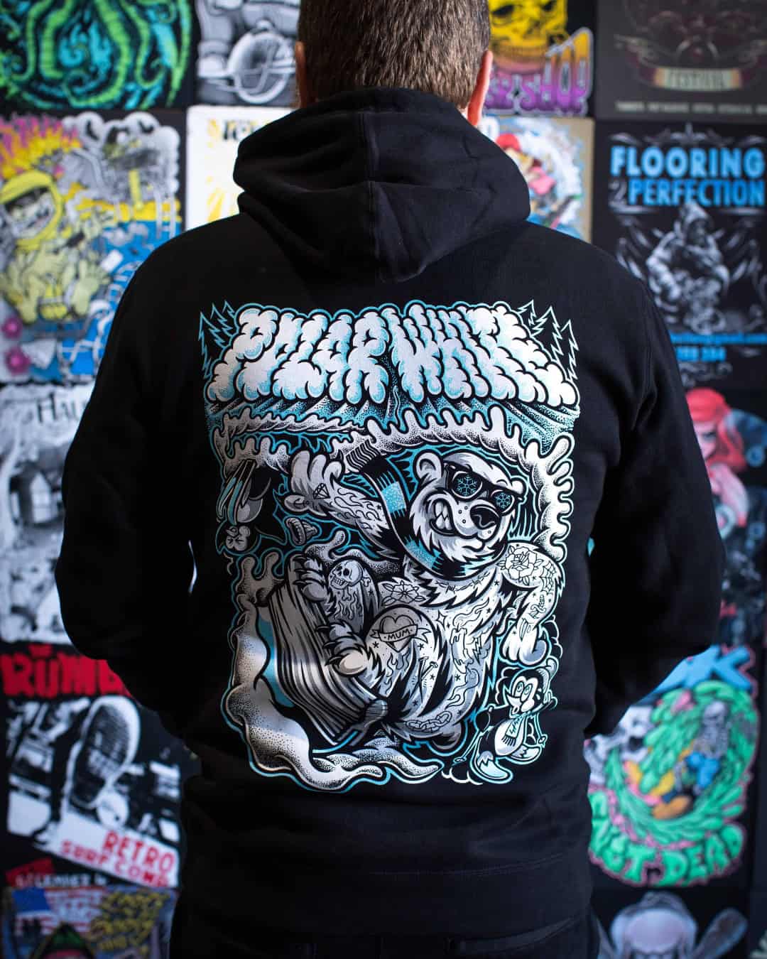 Polar White Project hoodie printed by BlackDog Ink