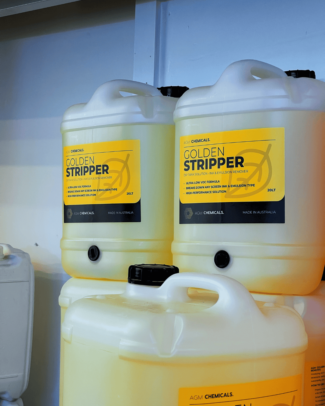 Golden Stripper containers