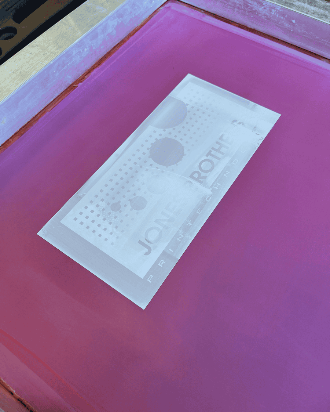 PMI tape used in a production screen printing workflow