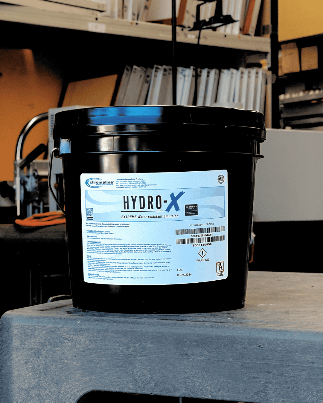 Hydro-X Blue emulsion — large format view