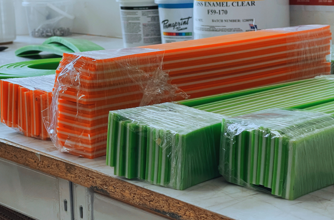 triple durometer squeegee rubber for screen printing on textile