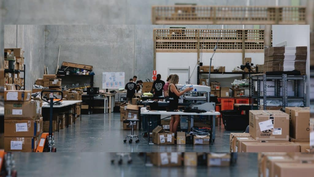 photo of the colour cartel screenprinting shop in melbourne, epping featuring on jones brothers behind the mesh blog series.