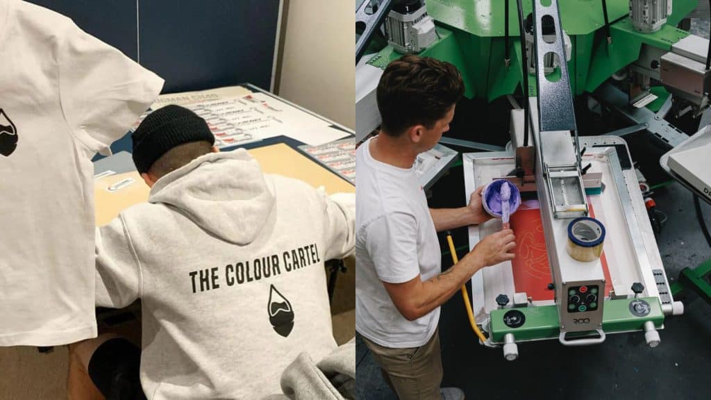 photo of the colour cartel screenprinting shop in melbourne, epping featuring on jones brothers behind the mesh blog series.
