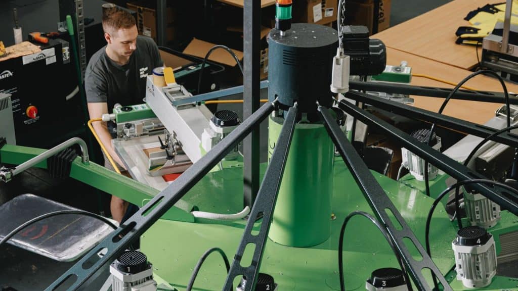 photo of the colour cartel screenprinting shop in melbourne, epping featuring on jones brothers behind the mesh blog series.