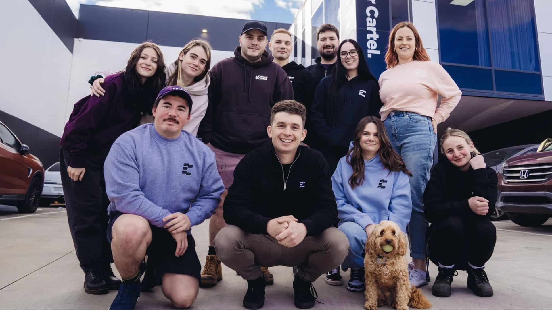 photo of the colour cartel screenprinting shop in melbourne, epping featuring on jones brothers behind the mesh blog series.