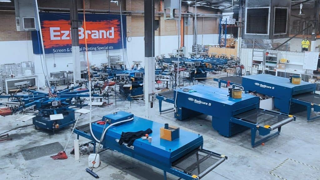 Lachlan Rae from EziBrand featured in the Jones Brothers Behind The Mesh series, sharing his screen printing business journey and production mindset.