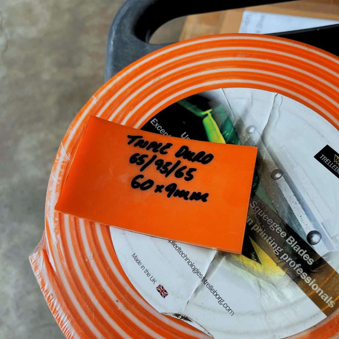 Orange Triple Durometer Squeegee Rubber
